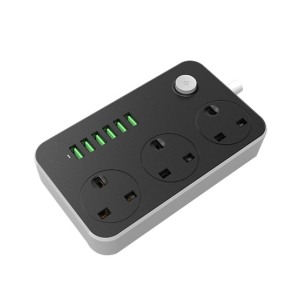 LDNIO 6 USB Charging Port 5V 3.4A Grounding Extension Power Socket (SC3604)