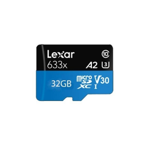 Lexar 32GB High-Performance 633x microSDHC Memory Card With SD Adapter