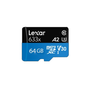 Lexar 64GB High-Performance 633x microSDHC Memory Card With SD Adapter