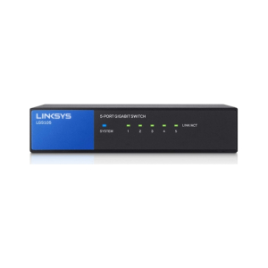 Linksys 5 Port Unmanaged Gigabit Ethernet Switch (LGS105-ME-RTL)