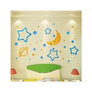 LookNBuy Moon Stars Acrylic Wall Art (0057)