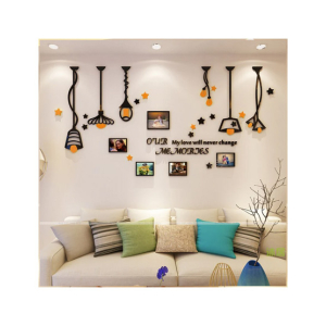 LookNBuy Our Memories Acrylic Wall Art (0033)-Orange
