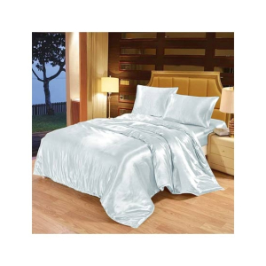 Maguari Soft Silk Shine Single Bed Sheet Sky Blue
