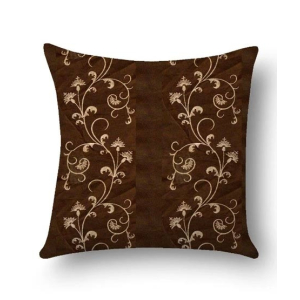Maguari Taffeta Flowers Cushion Brown