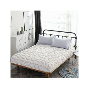 Maguari Cotton Fitted Double Bed Sheet Beige (0416)
