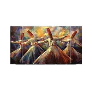 Maguari Sufism Painting Canvas Medium Wall Frame 6 Pcs (0687)