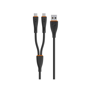 Itel 2 in1 Dual Micro-USB Cable Black (ICD X11)