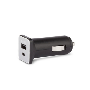 Moshi QuikDuo Car Charger WITH USB-C PD Black (99MO022072)