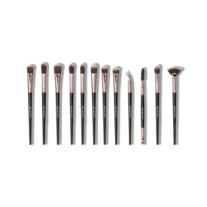 Muicin Rose Gold and Black Eye Brushes Set - 12 Pieces