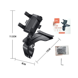 Muzamil Store 360 Free Spin Portable Car Phone Holder Black