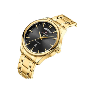 Naviforce Day And Date Edition Watch For Men Golden (NF-9213-7)