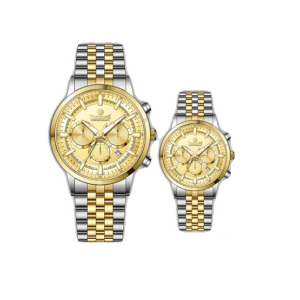Timezone Navitimer Diver Watch For Men Two Tone Golden (TZ-1323L)-Gold