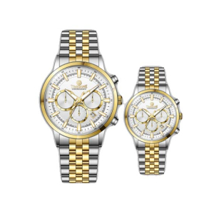 Timezone Navitimer Diver Watch For Men Two Tone Golden (TZ-1323L)-White