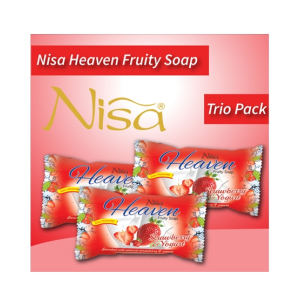 Nisa Heaven Fruity Soap Strawberry 155 Gm (Pack of 3)