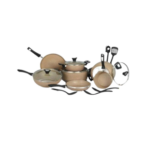 Non Stick Double Marble Coated Cookware Set - 19 Pcs