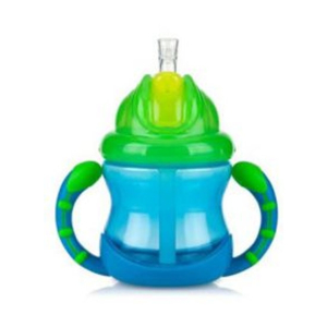 Nuby No-Spill Flip-it Cup With Handles 240ml Blue (NV0404002)