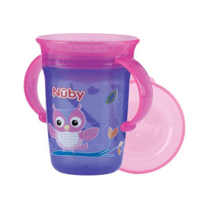 Nuby Twin Handle 360 Wonder Cup 240ml Purple (NV0414001)