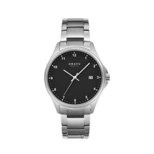Obaku Titanium Titanlink 2 Watch For Men's Grey (V272GDTBST)