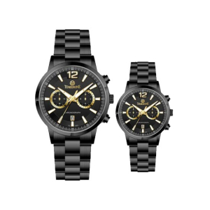 Timezone Oblique Time Watch For Men (TZ-1323)-Gold