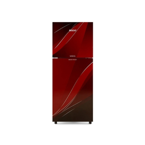 Orient Marvel 380 Glass Door Freezer-on-Top Refrigerator 14 Cu Ft Red