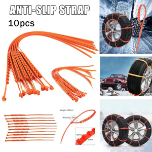 Muzamil Store Anti-Skid Emergency Snow Wheel Chain - (Pack Of 10)