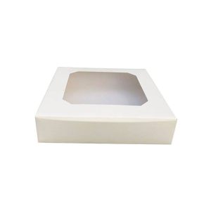 Packaging One Transparent Top Window Box 4 Brownies & Donuts (Pack Of 5)