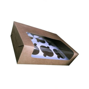 Packzypk Cupcake Box For 6 (Brown)
