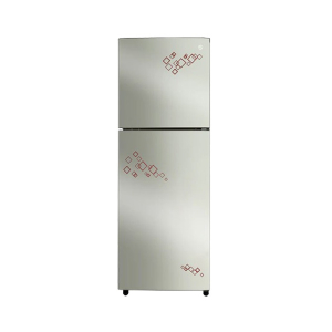 PEL Glass Door Freezer-on-Top Refrigerator 12 cu ft (PRGD 21860)-Pattern Mirror Red