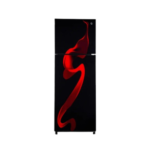 PEL Curved Glass Door Freezer-on-Top Refrigerator 14 cu ft (PRCGD-22260)-Red Blaze