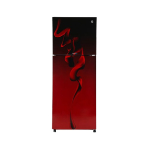 PEL Curved Glass Door Freezer-on-Top Refrigerator 11 cu ft (PRCGD-6360)-Maroon Blaze
