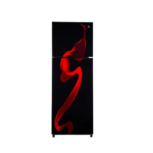 PEL Glass Door Freezer-on-Top Refrigerator 10 cu ft (PRGD-6360)-Red Blaze