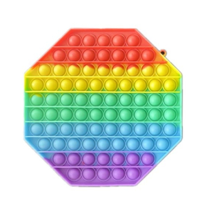 Planet X Fidget Big Size Rainbow Octagon Pop Bubble Toy (PX-11059)