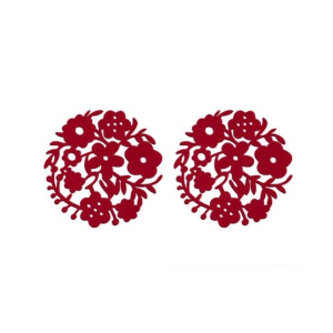 Premier Home Felt Flower Design Placemats Pack of 2 Red (1203545)