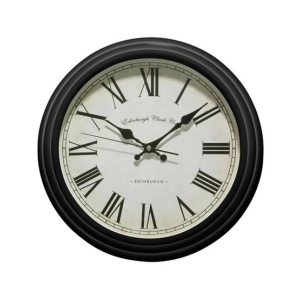 Premier Home Lined Rim Wall Clock Black (2200615)