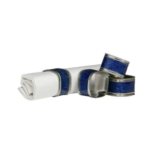 Premier Home Black Glitter Napkin Rings Set Of 4 (1403763)
