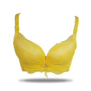 Purple Bag Fancy Soft Padded Wired less Bra For Women Yellow (OFW0033)