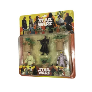 Planet X 6 Pcs Mandalorian and Baby Yoda Action Figures (PX-11054)