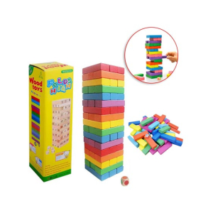 Planet X Jenga Wooden multicolor Stacking Tower Board Game (PX-11332)
