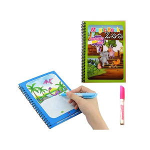 Planet X Reusable Magic Water Coloring Book With Pen For Kids (PX-12082)