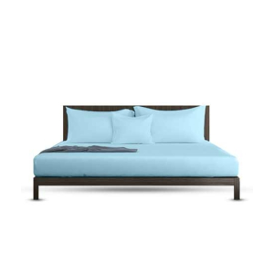 Rainbow Linen Bed Sheet Set King Size Light Blue (Pack Of 3)