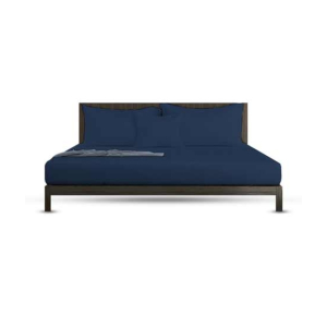 Rainbow Linen Bed Sheet Set Single Size Dark Blue (Pack Of 3)