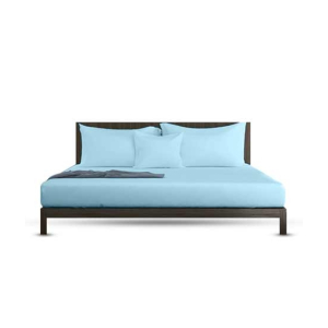 Rainbow Linen Bed Sheet Set Single Size Light Blue (Pack Of 3)