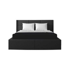 Rainbow Linen Fitted Bed Sheet Black (King Size)