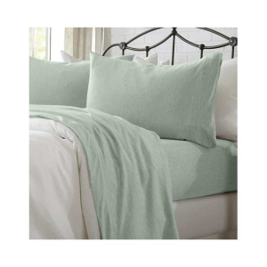 Rainbow Linen Jersey Fitted Bed Sheet King Size Green (RHP122)
