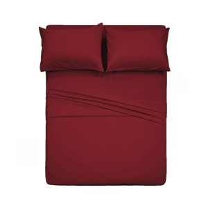 Rainbow Linen Jersey Fitted Bed Sheet King Size Red (RHP230)