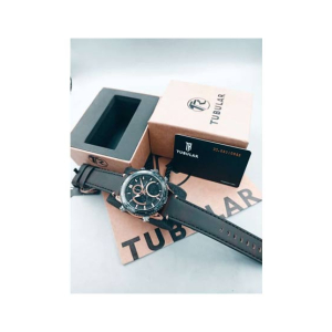 Tubular Stylish Look Wrist Watch For Men Black