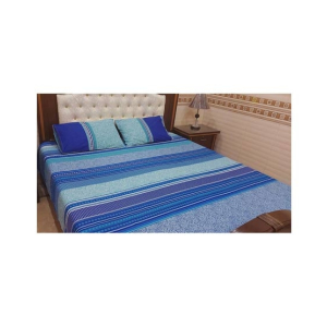 RM Fashion Printed King Size Bed Sheet Blue (0002)