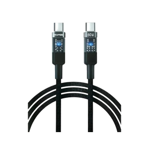Rofee 60W C Type to C PVC Smart & Fast Data Cable 1.2M Black (503-C)