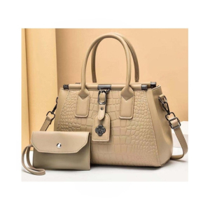 Saad Collection Handbag With Pouch For Women Beige (0072)