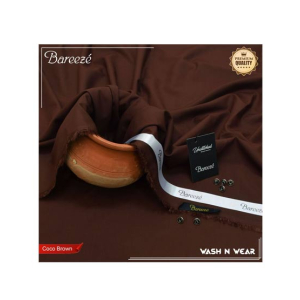 Sabri Textile Original Bareeze Unstitched Suits For Men-Cocoa Brown